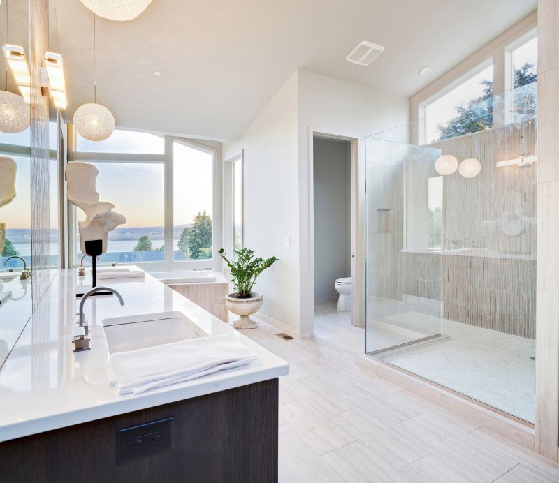 Bright and Open Walk-In Shower